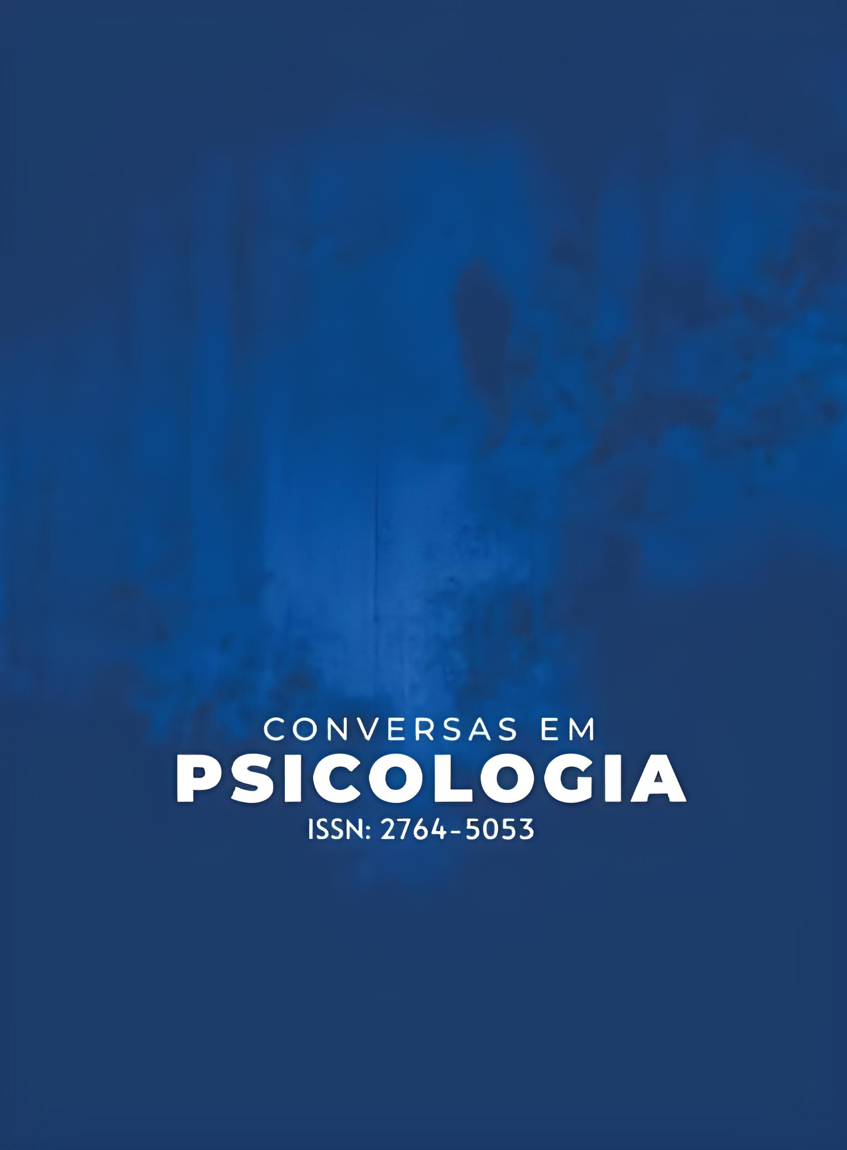 Imagem com fundo azul em que consta escrito no centro: Conversas em Psicologia ISSN 2764-5053